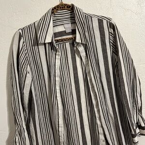 Chico’s Button Down Shirt Dress Jacket Top